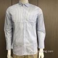 Camisa masculina listrada de fio tingido